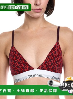 自营Calvin Klein Lightly Lined Triangle Bra - red 美国奥莱直