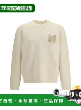 自营Maison Kitsune Wool Men's Sweatshirt - cream 美国奥莱直