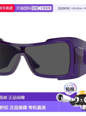 自营 versace/范思哲 女士127毫米太阳镜墨镜 透明紫色 美国奥莱