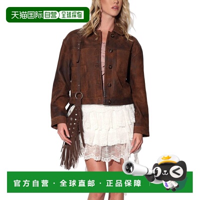 自营Walter Baker Larissa Leather Jacket - brown 美国奥莱直发