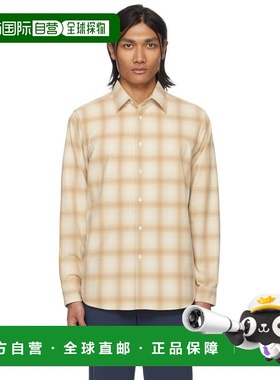 1h可退 香港直邮潮奢 THEORY 希尔瑞 男士 驼色 Irving 衬衫 N117
