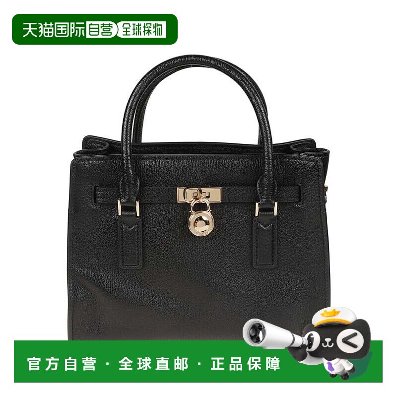 自营michael kors小号Hamilton皮革转锁挎包-黑色 美国奥莱直发