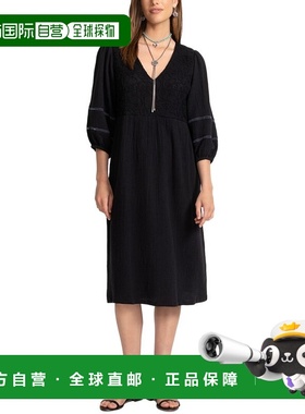 自营Johnny Was Dolman Dress - black 美国奥莱直发