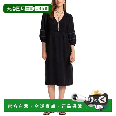 自营Johnny Was Dolman Dress - black 美国奥莱直发连衣裙