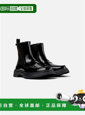 自营 女式Camper Walden踝靴-黑色 美国奥莱直发厚底鞋女靴