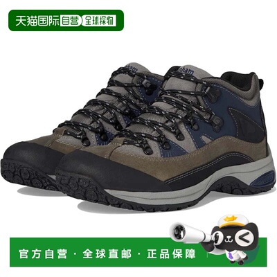 自营Men's Dunham Cloud Gray Dark Blue Leather Waterproof Ank