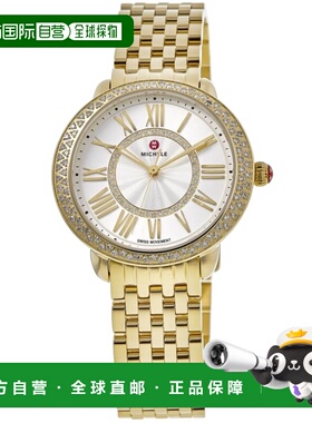 自营Michele Serein Mid 18k Gold-Plated Diamond Women's Watch