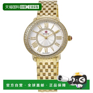 自营Michele Serein Mid 18k Gold-Plated Diamond Women's Watch