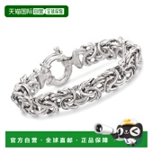 Simons Large Italian Ross Sterling Silver Byzantine Bracelet