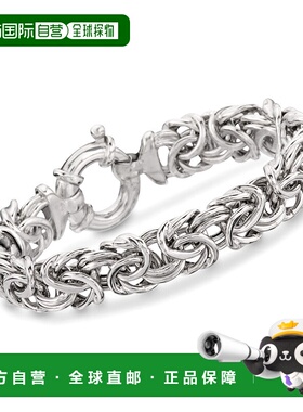 Ross-Simons Italian Sterling Silver Large Byzantine Bracelet
