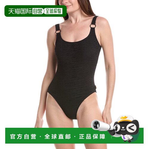 自营Vince Camuto Textured One-Piece - black 美国奥莱直发