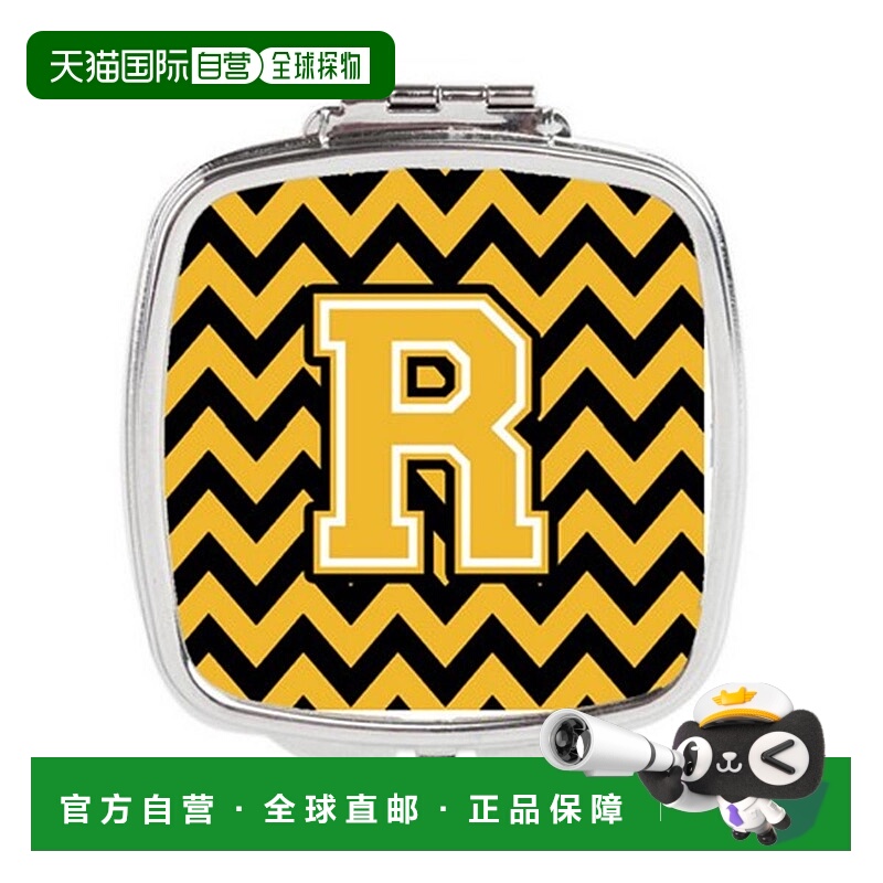 自营 Carolines Treasures CJ1053-RSCM 字母 R 雪佛龙黑色正品