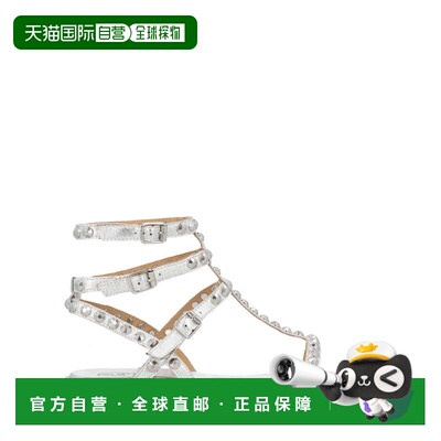 自营ashPlay Leather Studded Strappy Sandals - pink 美国奥莱