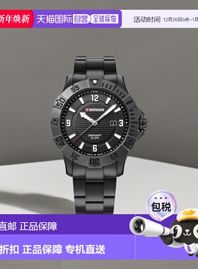 自营 Wenger Swiss Army 男式 01.0641.135 Seaforce 黑色表盘手