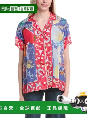 自营Johnny Was Liberty Silk Shirt - red 美国奥莱直发