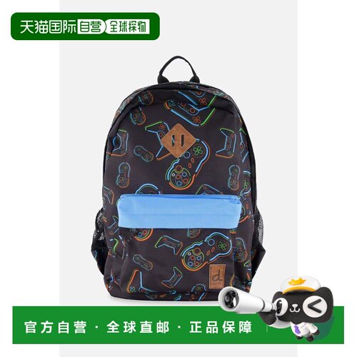 自营deux par deuxKids Backpack Black Printed Controller - bl