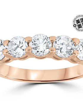 pompeii31 克拉 TW 五石钻石结婚戒指，白金、黄金或玫瑰金 - 10k