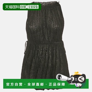 自营M Missoni Black Lurex Knit Sleeveless Tunic Top - black