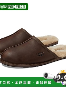 1h可退 香港直邮潮奢 Ugg 男士 Scuff 拖鞋 brown棕色 舒适时尚