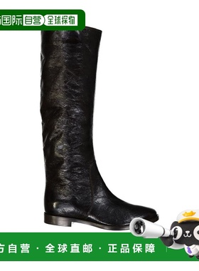 自营Sergio Rossi Calfskin Over The Women's Knee - black 美国