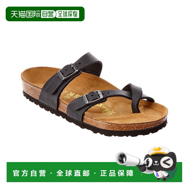 自营 Birkenstock Mayari油性皮革凉鞋-黑色 美国奥莱直发拖鞋
