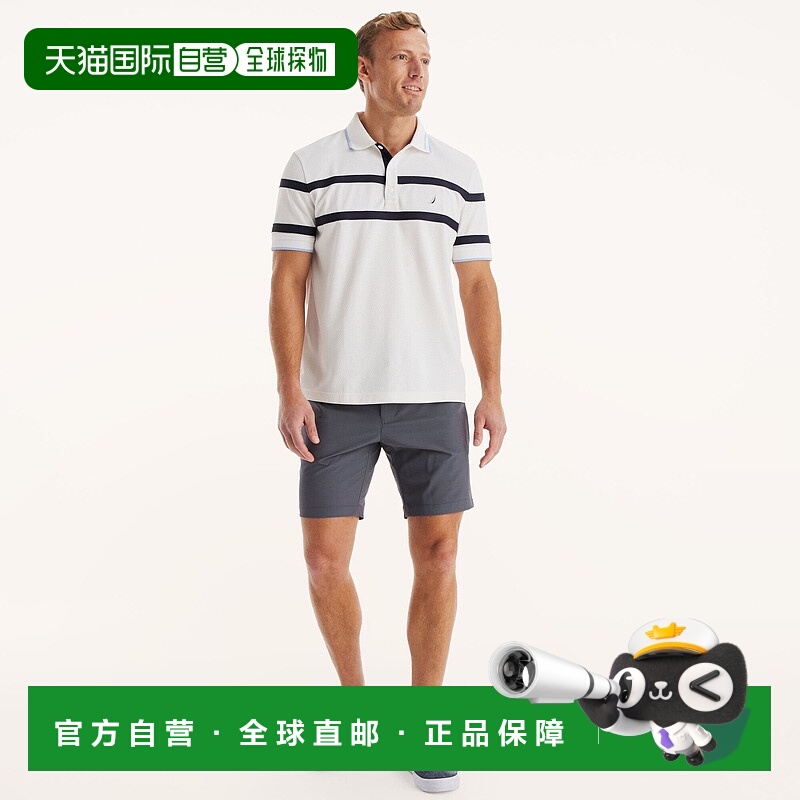 自营 Nautica 男式 8.5 英寸 Navtech 印花短裤 - 碳纤维 美国奥