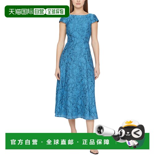 自营JS Collections Zoey鸡尾酒礼服-蓝色 美国奥莱直发连衣裙
