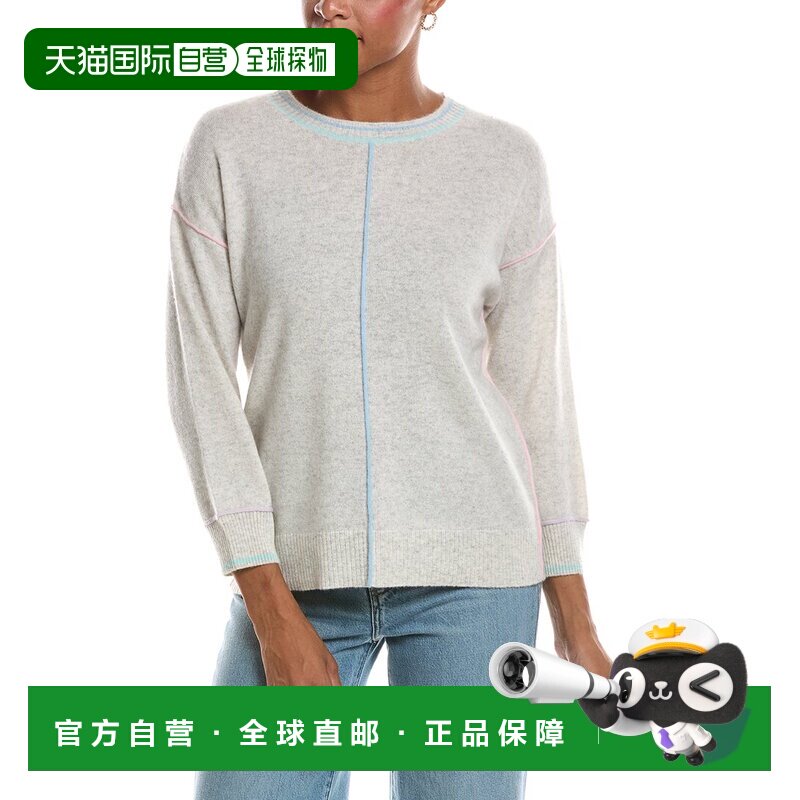 自营InCashmere 3/4袖羊绒套头衫-灰色 美国奥莱直发
