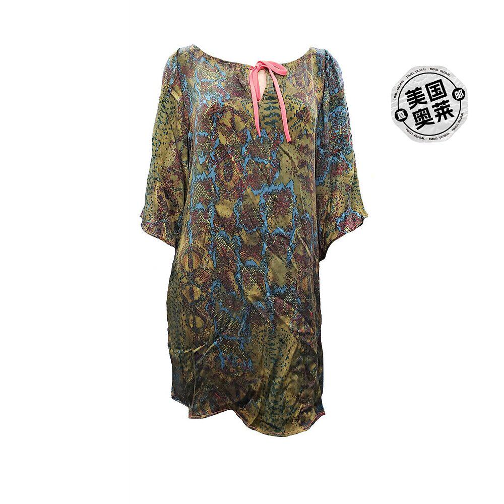 hale bob女式多色印花真丝早秋新款连衣裙 multi 【美国奥莱】直