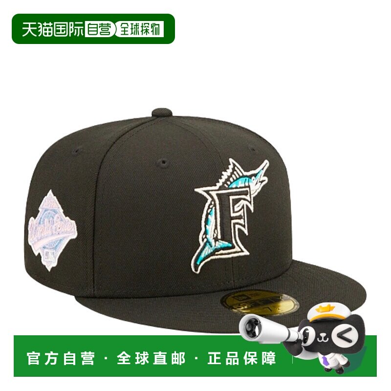 自营 New Era 59Fifty MLB 佛罗里达马林鱼队流行运动帽 黑色/蓝