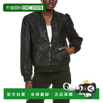 自营Endless Rose Velvet Sequin Bomber Jacket - black 美国奥