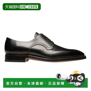 自营 Bally Scamardo 6193726 Men's Black Leather Derby Shoes