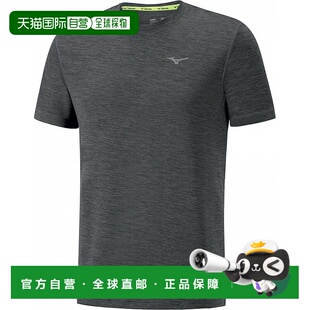 自营 Mizuno Impulse Core J2GA751907跑步T恤男式灰色圆领短袖-