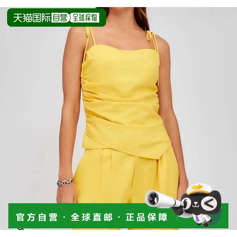 自营 fifteen twenty黄色Stilla Cami 美国奥莱直发性感吊带背心