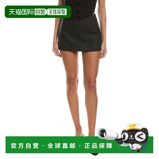 自营A.L.C. Edie Tux Wool & Cashmere-Blend Mini Skirt - grey