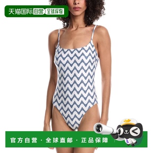 自营Milly Grace Barcelona Chevron One-Piece - white 美国奥莱