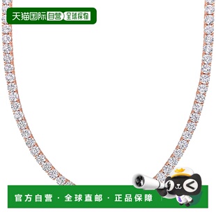自营 mimi & max33 CT TGW Created 白色蓝宝石网球项链，镀玫瑰