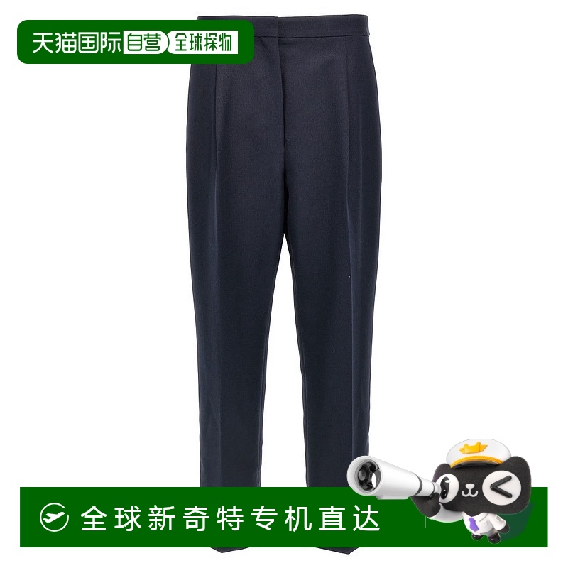 自营 theory高腰黑色羊毛混纺长裤-黑色 【美国奥莱】直发