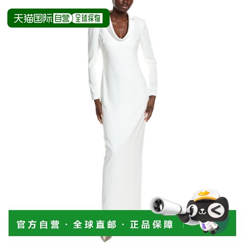 自营Badgley Mischka Tuxedo Scoop Neck Gown - pink 美国奥莱
