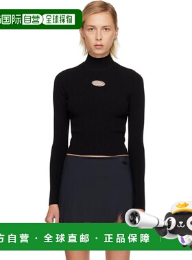 1h可退 香港直邮潮奢 Diesel 迪赛 女士 黑色 M-Valari-Tn 高领衫