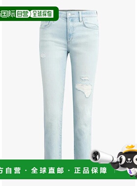 自营Joe's Jeans The Lara Women's Blue Denim Mid-Rise Distres