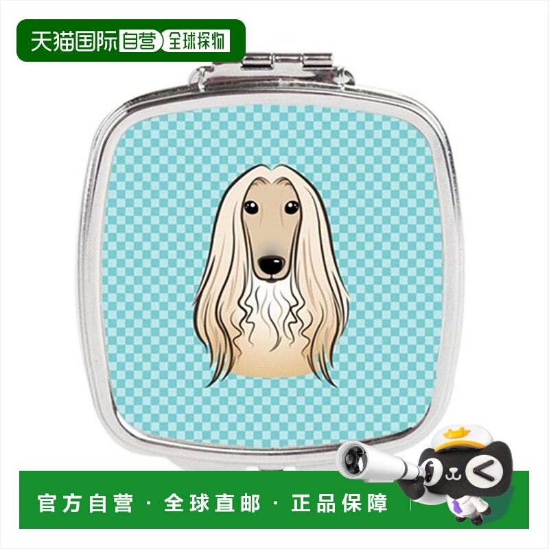 自营 Carolines Treasures BB1182SCM 棋盘格蓝色阿富汗猎犬正品