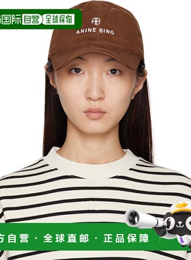 1h可退 香港直邮潮奢 ANINE BING 女士 棕色 Jeremy 棒球帽 S1290