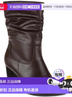 自营style & co.Women's Style & Co Saraa Boots Brown Faux Lea