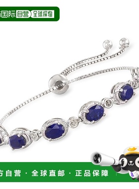 自营 Ross-Simons Sapphire Bolo Bracelet With Diamond Accents