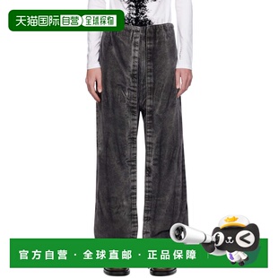 1h可退 香港直邮潮奢 Y PROJECT 男士 黑色 Velcro Panel 牛仔裤