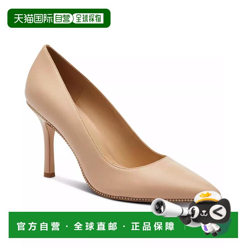 1h可退 【美国直邮】coach 女士 时尚休闲鞋蔻驰尖头高跟鞋真皮