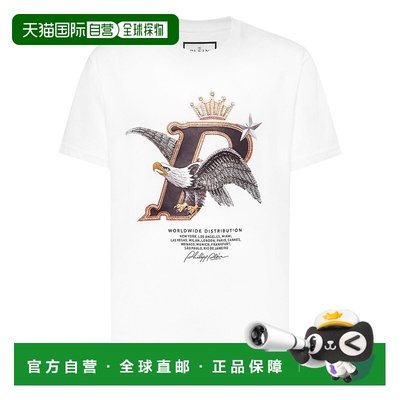 自营philipp pleinRound Neck T-Shirt Eagle Plein Worldwide -