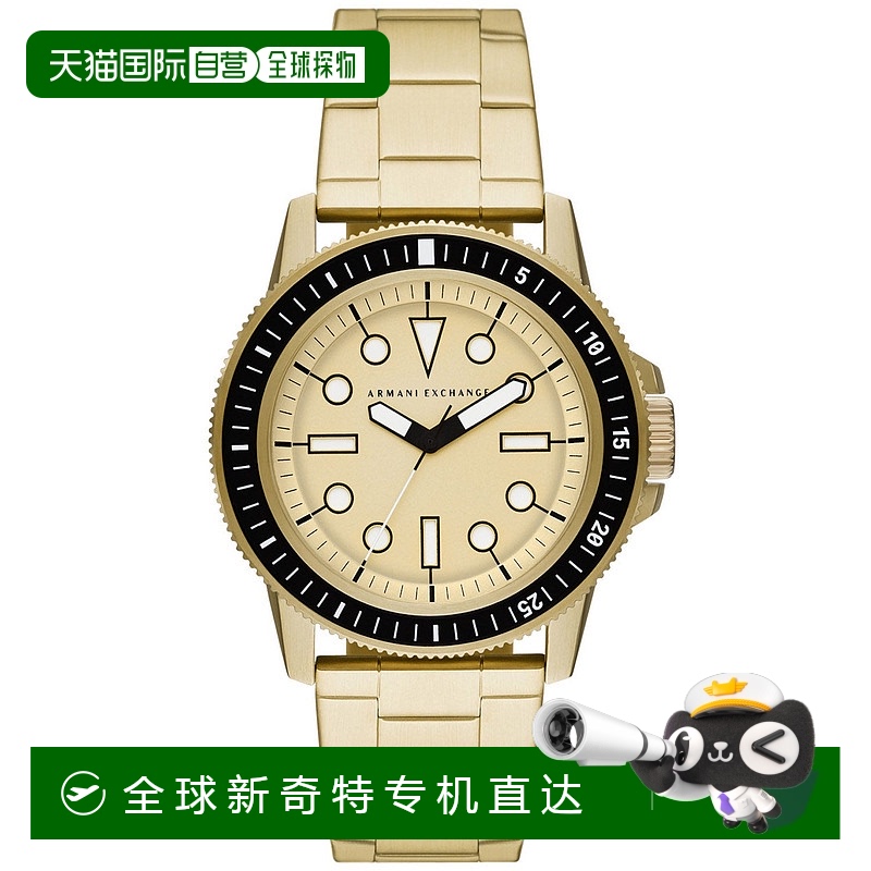 自营 Armani Exchange Leonardo金色男士手表-金色 【美国奥莱】