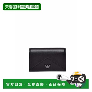 自营emporio armani黑羊Nappa持卡人-黑色 美国奥莱直发